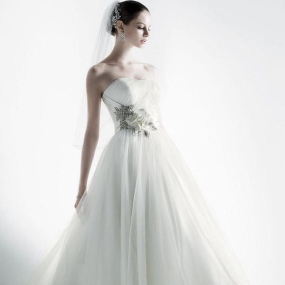 Oleg Cassini Wedding Dress Sz US4 - Picture 1 of 11